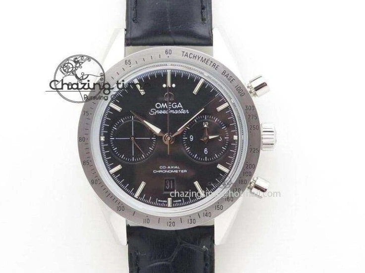 0318 WaterResistant Speedmaster SS Sapphire Crystal Panda White Black Dial on SS Bracelet Manual Winding Chrono Movement 7956